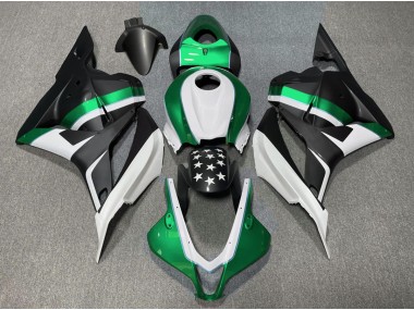 2009-2012 Matte Black and Green Star Honda CBR600RR Fairings Canada