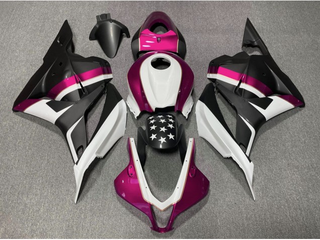 2009-2012 Matte Black and Pink Star Honda CBR600RR Fairings Canada