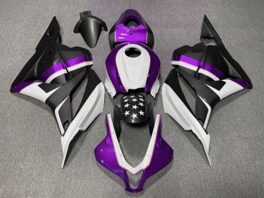 2009-2012 Matte Black and Purple Star Honda CBR600RR Fairings Canada