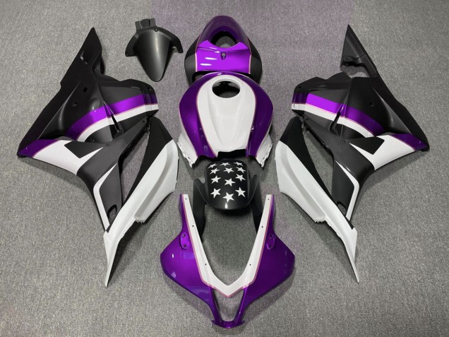 2009-2012 Matte Black and Purple Star Honda CBR600RR Fairings Canada