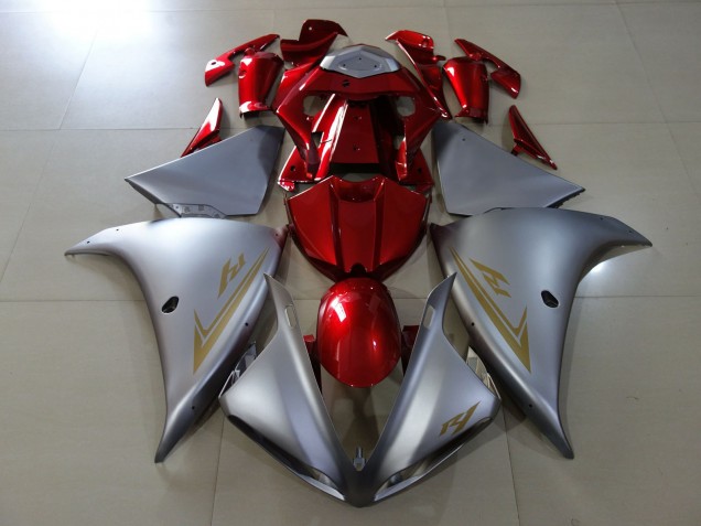 2009-2012 Matte Silver & Gloss Red Yamaha R1 Fairings Canada