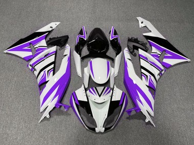 2009-2012 Purple White and Black Zag Kawasaki ZX6R Fairings Canada