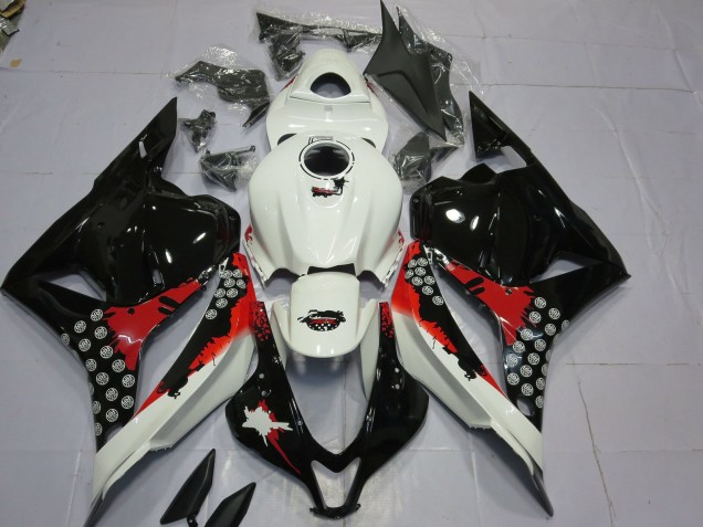 2009-2012 Red and Black Splatter Honda CBR600RR Fairings Canada