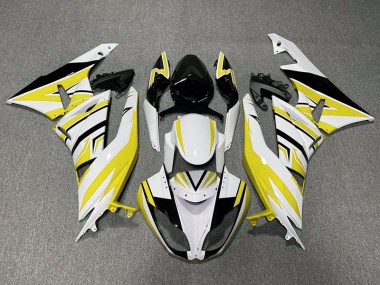 2009-2012 Yellow White and Black Zag Kawasaki ZX6R Fairings Canada