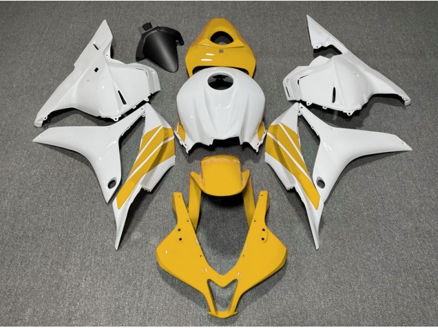 2009-2012 Yellow and White Side Stripe Honda CBR600RR Fairings Canada
