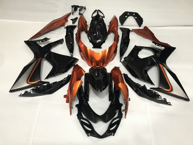 2009-2016 Gloss Black and Shiny Orange Suzuki GSXR 1000 Fairings Canada 2009-2016 Gloss Black and Shiny Orange Suzuki GSXR 1000 Fairings Canada