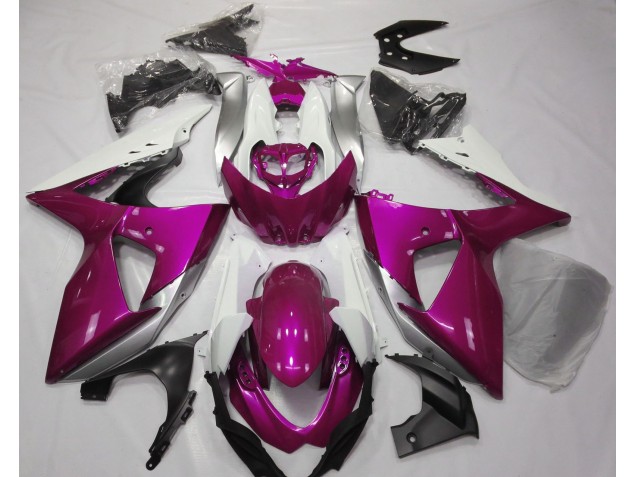 2009-2016 Gloss Pink & White Suzuki GSXR 1000 Fairings Canada 2009-2016 Gloss Pink & White Suzuki GSXR 1000 Fairings Canada