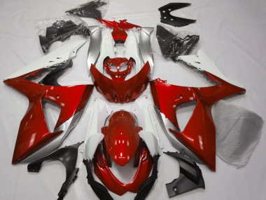 2009-2016 Gloss Red & White Suzuki GSXR 1000 Fairings Canada