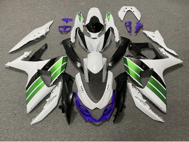 2009-2016 Gloss White Green Black and Purple Suzuki GSXR 1000 Fairings Canada