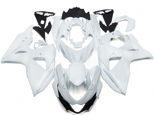 2009-2016 Solid Gloss white with Silver logo Suzuki GSXR 1000 Fairings Canada 2009-2016 Solid Gloss white with Silver logo Suzuki GSXR 1000 Fairings Canada