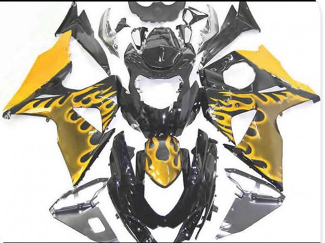 2009-2016 Yellow Flame Suzuki GSXR 1000 Fairings Canada 2009-2016 Yellow Flame Suzuki GSXR 1000 Fairings Canada