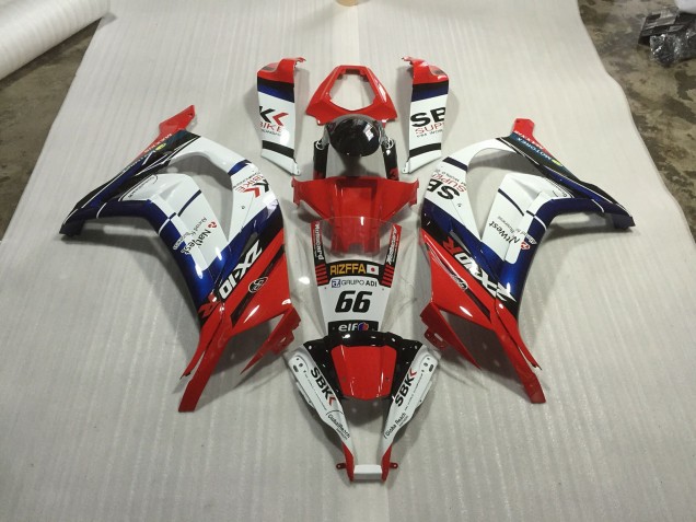 2011-2015 Red blue and White Race Kawasaki ZX10R Fairings Canada 2011-2015 Red blue and White Race Kawasaki ZX10R Fairings Canada