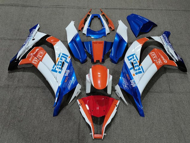 2011-2015 White Blue and Orange Kawasaki ZX10R Fairings Canada
