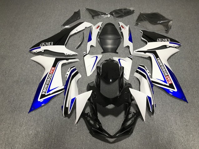 2011-2020 Blue Black and White writing Suzuki GSXR 600-750 Fairings Canada 2011-2020 Blue Black and White writing Suzuki GSXR 600-750 Fairings Canada