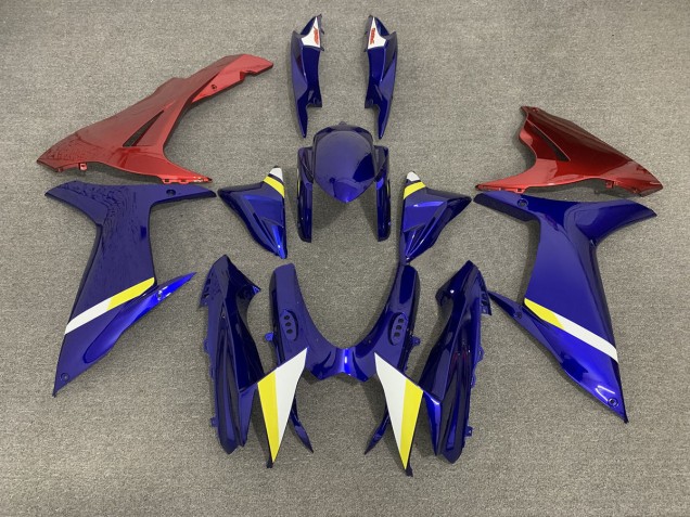 2011-2020 Blue with Red Lowers Suzuki GSXR 600-750 Fairings Canada