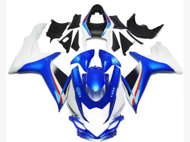 2011-2020 Deep Blue and Gloss White Style Suzuki GSXR 600-750 Fairings Canada
