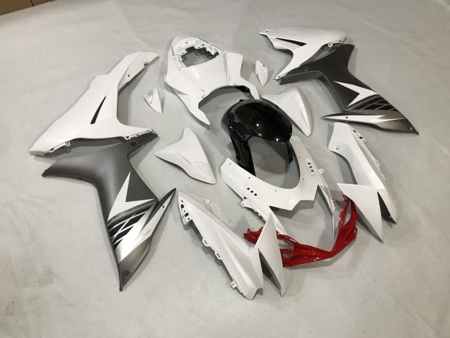 2011-2020 Gloss White and Matte Silver Suzuki GSXR 600-750 Fairings Canada 2011-2020 Gloss White and Matte Silver Suzuki GSXR 600-750 Fairings Canada