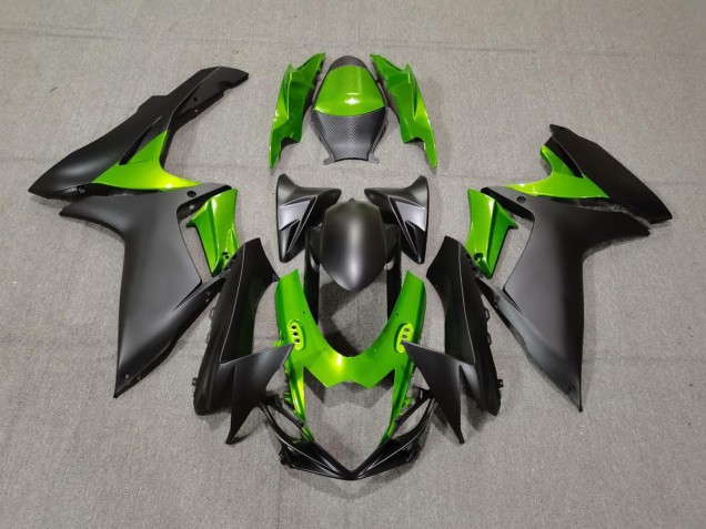 2011-2020 Matte Black and Green Suzuki GSXR 600-750 Fairings Canada 2011-2020 Matte Black and Green Suzuki GSXR 600-750 Fairings Canada