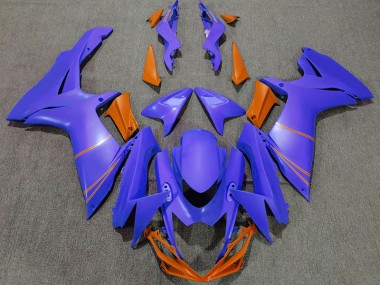2011-2020 Matte Ocean Blue & Orange Suzuki GSXR 600-750 Fairings Canada