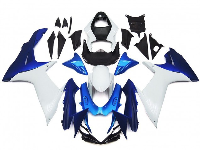 2011-2020 Plain White and Blue Style Kit Suzuki GSXR 600-750 Fairings Canada 2011-2020 Plain White and Blue Style Kit Suzuki GSXR 600-750 Fairings Canada