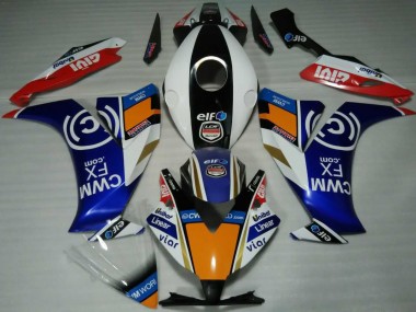 2012-2016 Elf Blue and Orange Honda CBR1000RR Fairings Canada
