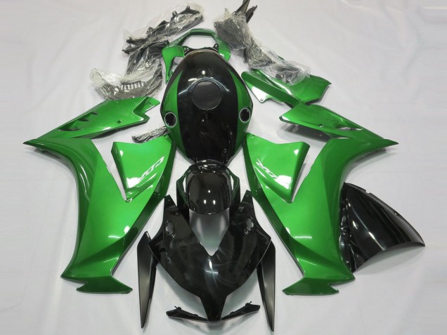 2012-2016 Gloss Black and Green Honda CBR1000RR Fairings Canada