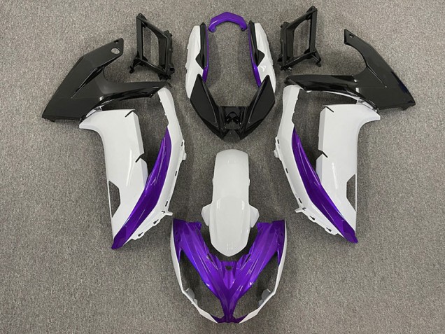 2012-2016 Gloss White & Purple Kawasaki Ninja 650R Fairings Canada