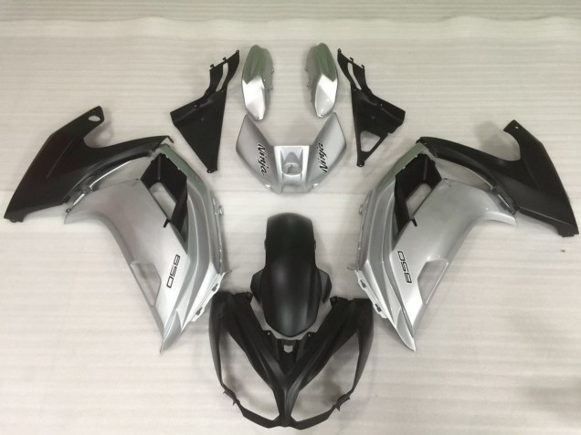 2012-2016 Silver and Black Kawasaki Ninja 650R Fairings Canada 2012-2016 Silver and Black Kawasaki Ninja 650R Fairings Canada