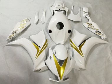 2012-2016 White and Gold Honda CBR1000RR Fairings Canada