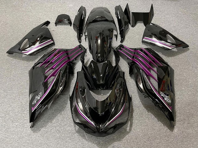 2012-2019 Gloss Black & Pink Kawasaki ZX14R Fairings Canada 2012-2019 Gloss Black & Pink Kawasaki ZX14R Fairings Canada