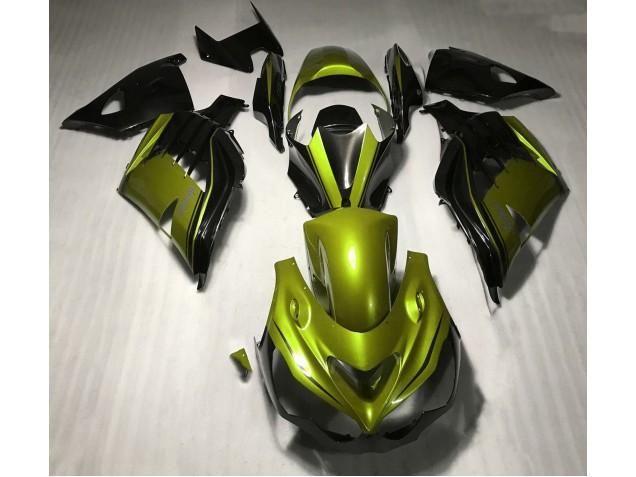2012-2019 Gloss Yellow and Black Kawasaki ZX14R Fairings Canada 2012-2019 Gloss Yellow and Black Kawasaki ZX14R Fairings Canada