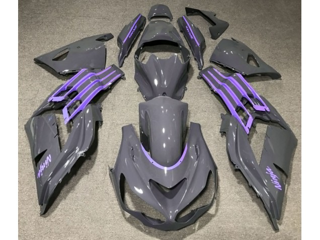 2012-2019 Nardo Gray & Purple Kawasaki ZX14R Fairings Canada 2012-2019 Nardo Gray & Purple Kawasaki ZX14R Fairings Canada