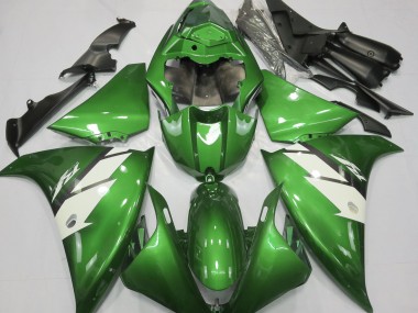 2013-2014 Gloss Green & White Yamaha R1 Fairings Canada