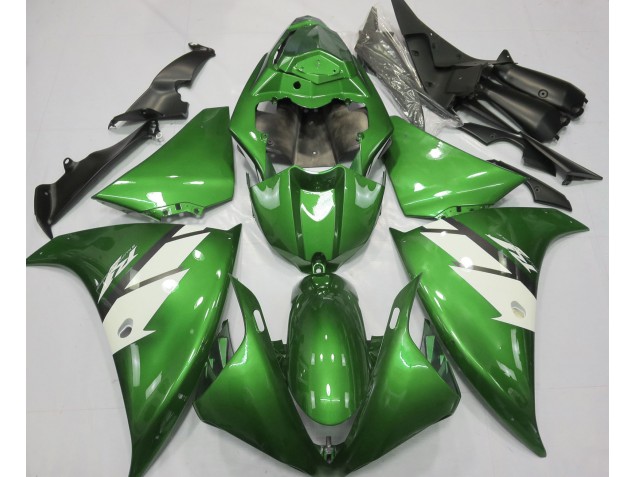 2013-2014 Gloss Green & White Yamaha R1 Fairings Canada