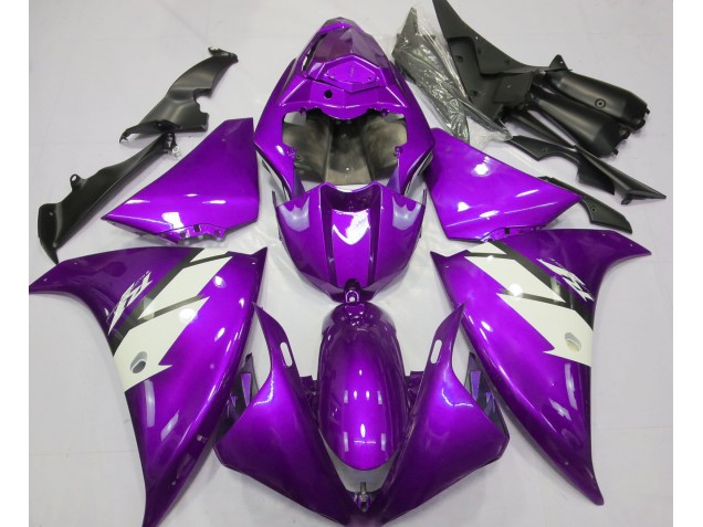 2013-2014 Gloss Purple & White Yamaha R1 Fairings Canada