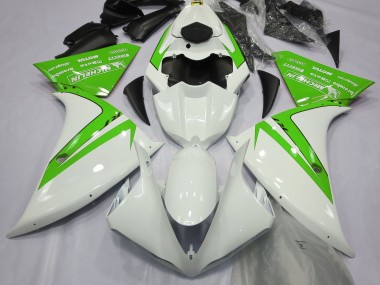 2013-2014 Gloss White and Green Yamaha R1 Fairings Canada