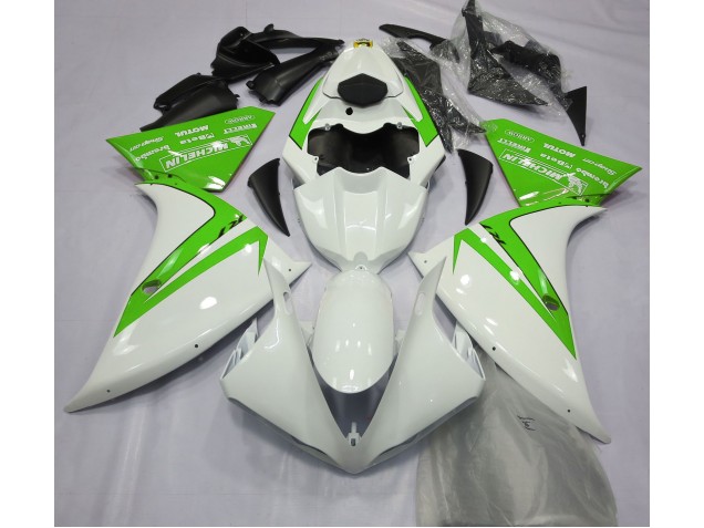 2013-2014 Gloss White and Green Yamaha R1 Fairings Canada