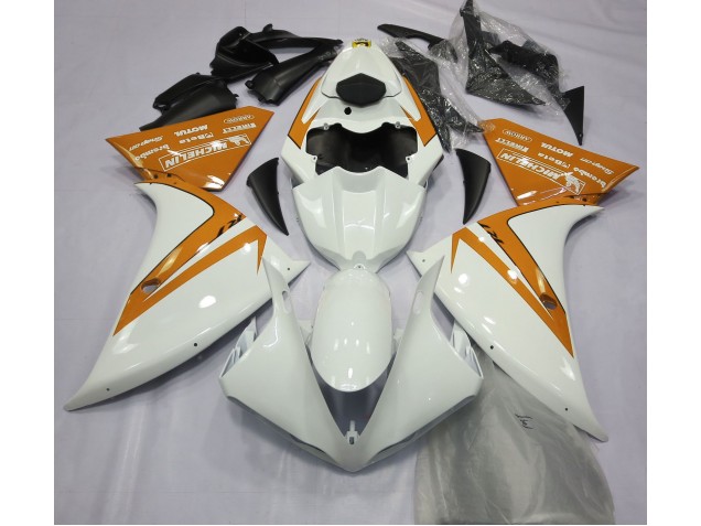 2013-2014 Gloss White and Orange Yamaha R1 Fairings Canada