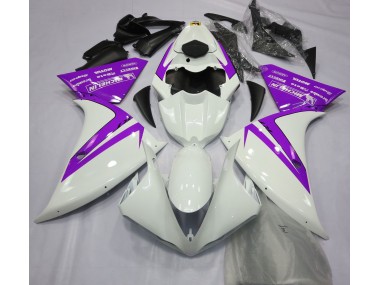 2013-2014 Gloss White and Purple Yamaha R1 Fairings Canada