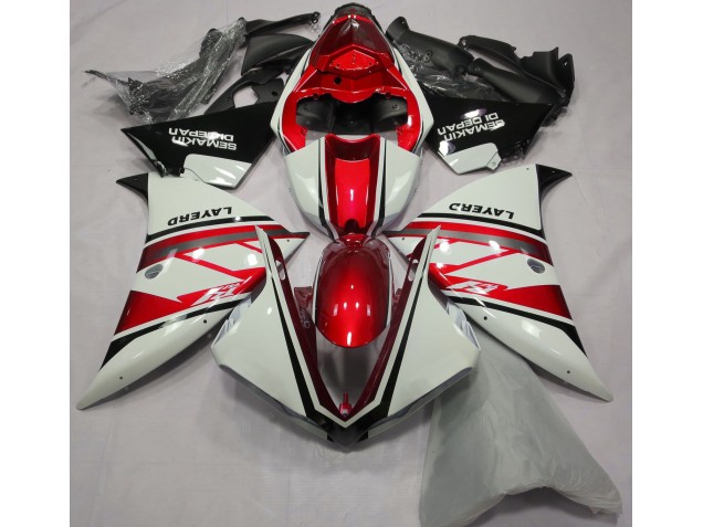 2013-2014 Gloss White and Red Yamaha R1 Fairings Canada 2013-2014 Gloss White and Red Yamaha R1 Fairings Canada