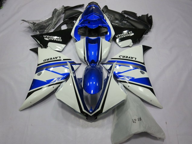 2013-2014 Silver White Yamalube Yamaha R1 Fairings Canada