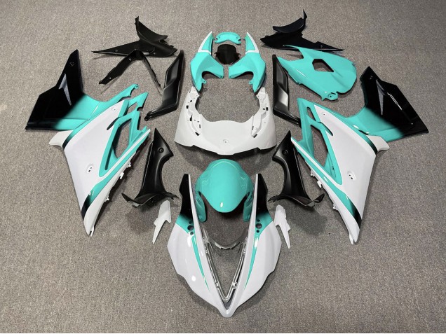 2013-2016 Gloss White and Teal Triumph Daytona 675 Fairings Canada
