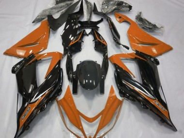 2013-2018 Black and Orange Kawasaki ZX6R Fairings Canada