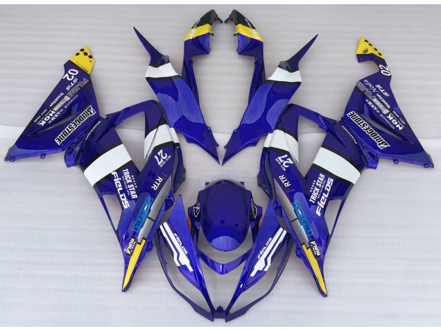 2013-2018 Blue Logo Style Kawasaki ZX6R Fairings Canada 2013-2018 Blue Logo Style Kawasaki ZX6R Fairings Canada