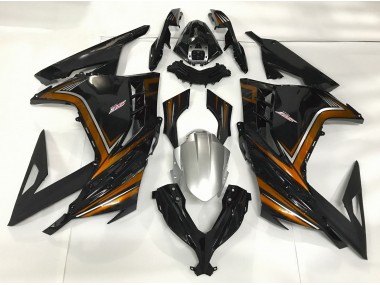 2013-2018 Gloss Black & Orange Kawasaki Ninja 300 Fairings Canada