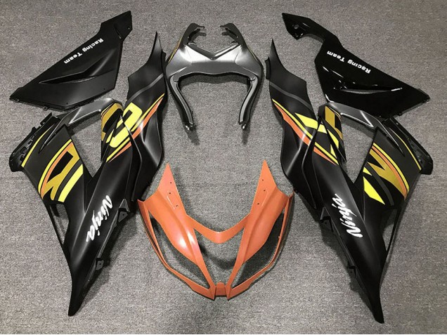 2013-2018 Gloss Black & Orange Kawasaki ZX6R Fairings Canada 2013-2018 Gloss Black & Orange Kawasaki ZX6R Fairings Canada