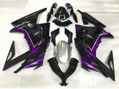 2013-2018 Gloss Black & Purple Kawasaki Ninja 300 Fairings Canada