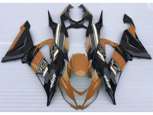 2013-2018 Gloss Orange and Black Kawasaki ZX6R Fairings Canada