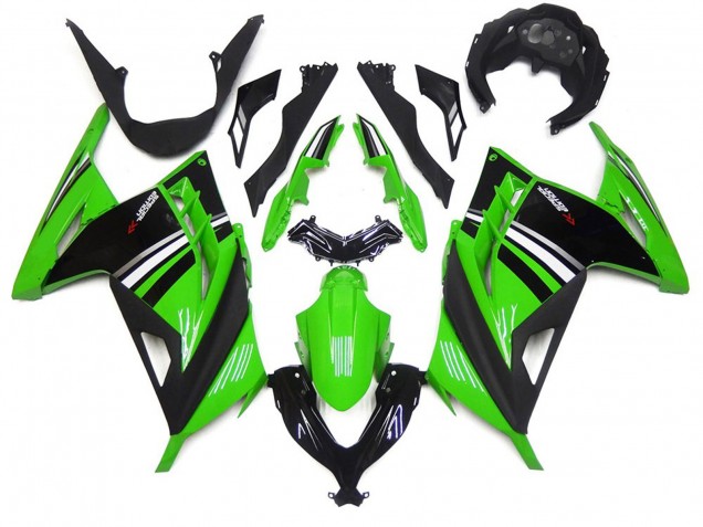 2013-2018 Green Black and White Gloss Kawasaki Ninja 300 Fairings Canada 2013-2018 Green Black and White Gloss Kawasaki Ninja 300 Fairings Canada
