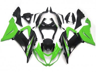 2013-2018 Green and Black Vibrant OEM Style Kawasaki ZX6R Fairings Canada